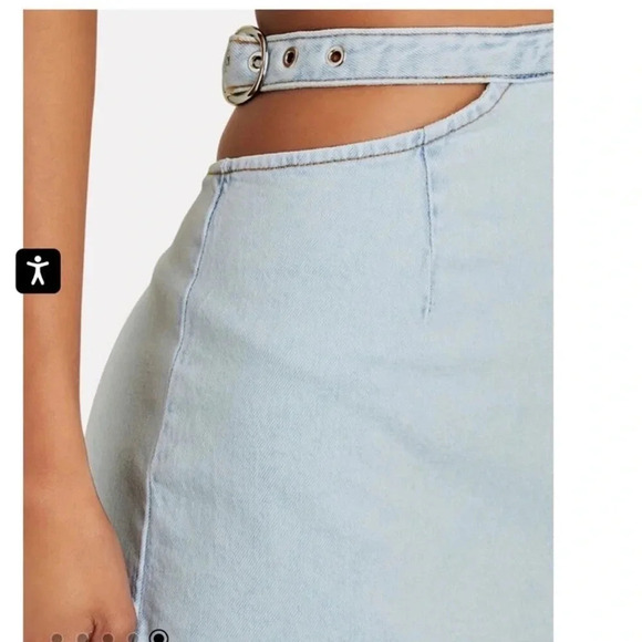 WeWoreWhat denim cutout skirt - Picture 5 of 11